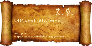 Kövesi Violetta névjegykártya